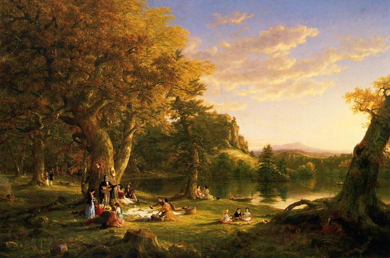 Thomas Cole Picnic France oil painting art